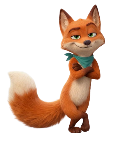 Sly the fox, arms folded, looking rather pleased with himself